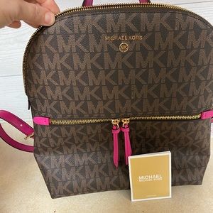 Michael Kors Dallas Slim Medium Backpack purse